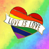 Love Is Love Pride Heart Enamel Pin